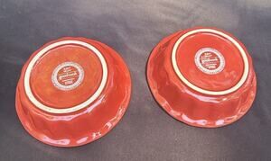 Good Cook Red Ruffled Rim 5.5” Stoneware Deep Dish Personal Pie Bakeware Bowls